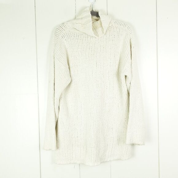 Coldwater Creek Chunky Knit Turtleneck Sweater Womens Size Small White MiUSA - Picture 1 of 12